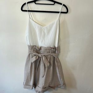 Romper, white and cream, NWT, Large